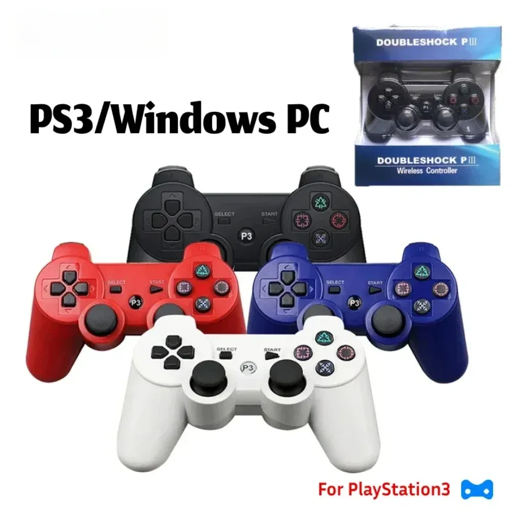 Manette de jeu sans fil Bluetooth pour PS3, vibration neutre, matériau ABS écologique, bouton flocon de neige, parfaite