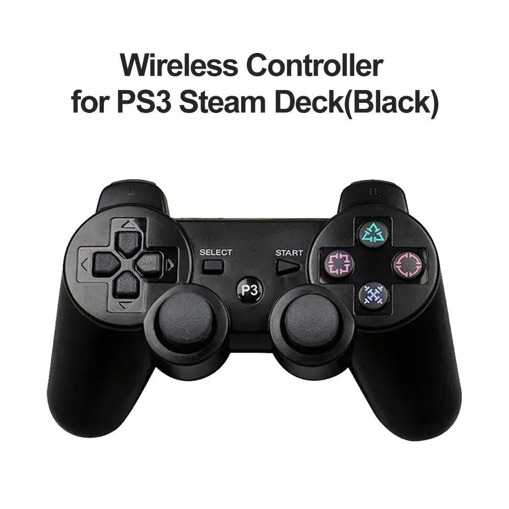 Manette de jeu sans fil Bluetooth pour PS3, vibration neutre, matériau ABS écologique, bouton flocon de neige, parfaite 8