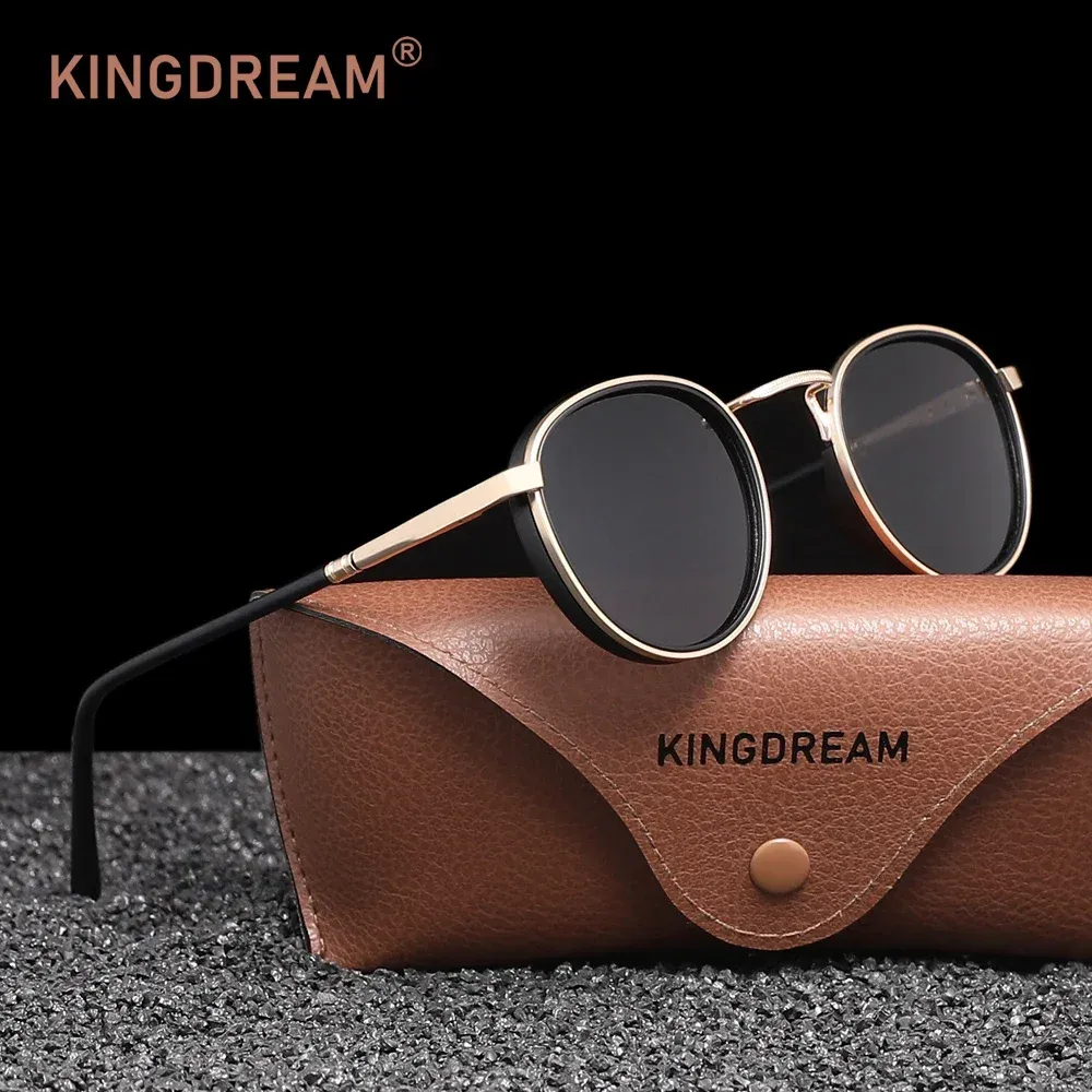 KINGDREAM – Lunettes de soleil polarisées à monture ronde, mixtes, design rétro, protection UV400 et anti-éblouissement, idéales pour la conduite 9