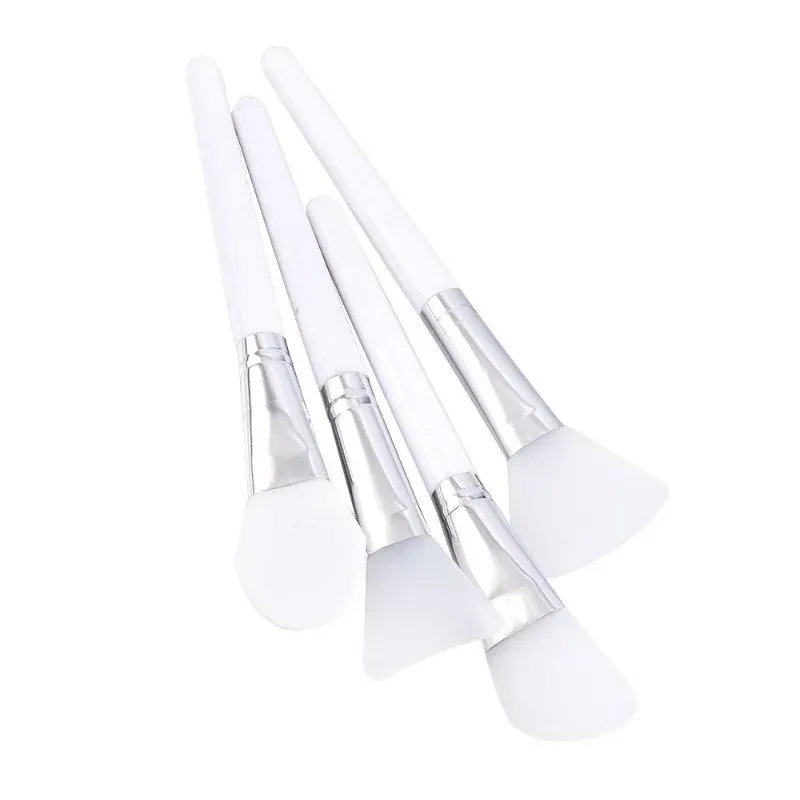 Brosse de maquillage en silicone blanche, vue détaillée
