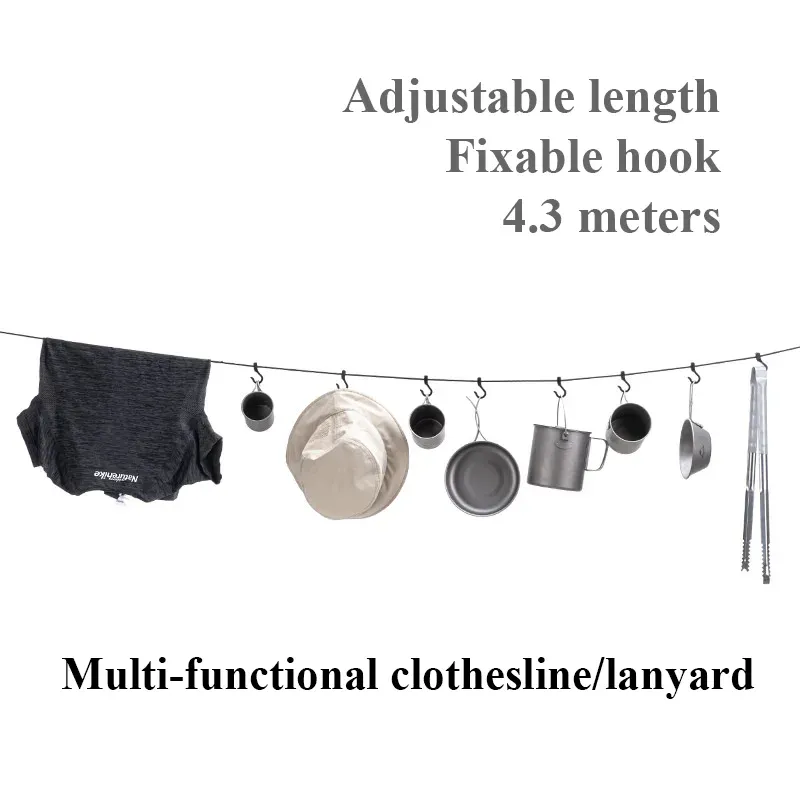 Natureifa Everthesline – Corde à linge à pression pour camping et voyage 2
