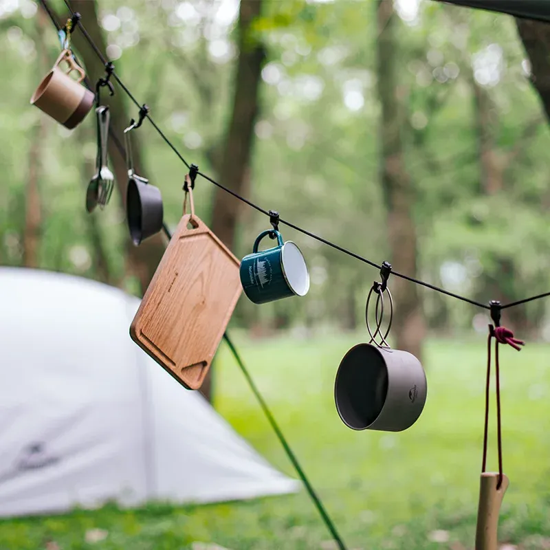 Natureifa Everthesline – Corde à linge à pression pour camping et voyage 6