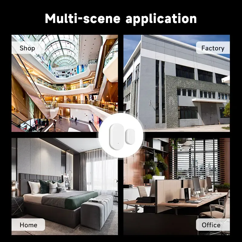 Capteur Zigbee Tuya de porte et fenêtre à contact magnétique, compatible Alexa, Google Assistant et Zigbee2MQTT 5