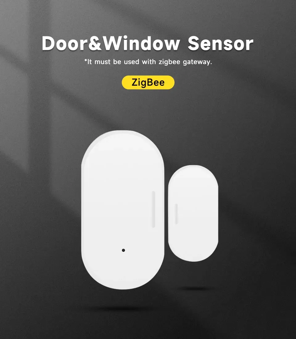 Capteur de porte et fenêtre Tuya Zigbee, vue d'ensemble
