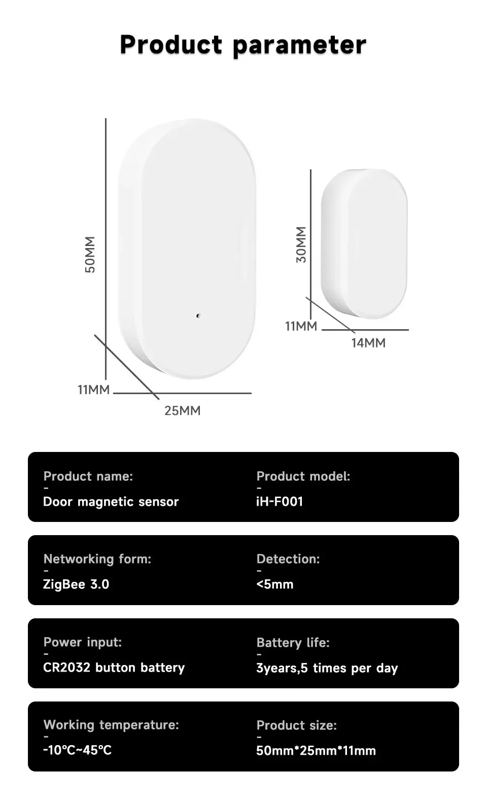 Capteur de porte et fenêtre Tuya Zigbee, présentation finale
