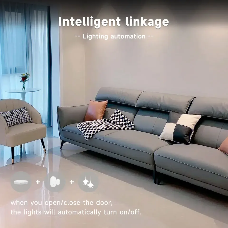Capteur de porte et fenêtre Tuya Zigbee, intégration domestique