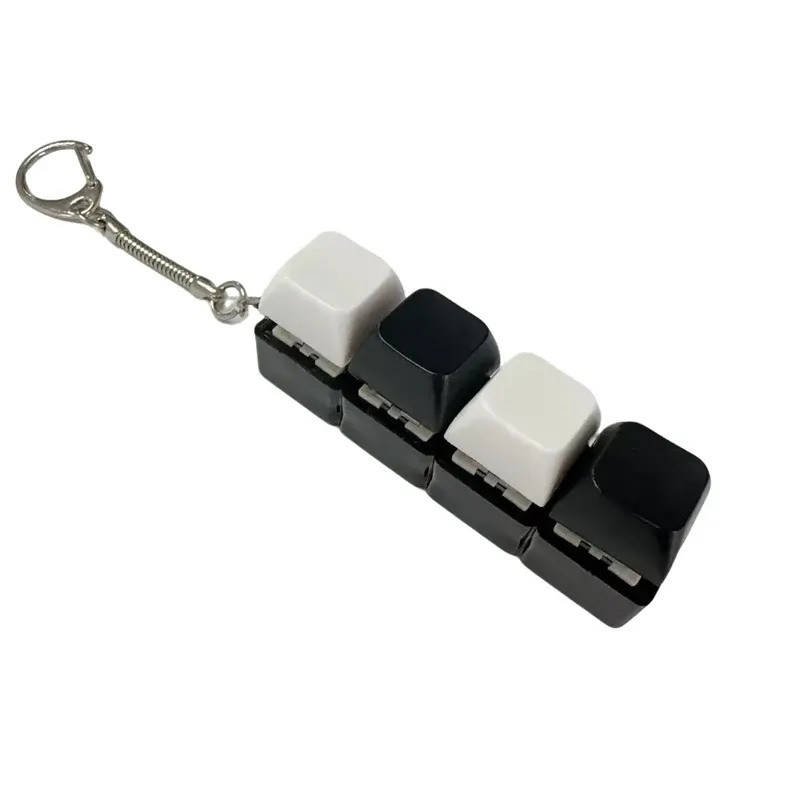 Porte-clés keycap mécanique 1, 4 ou 9 touches, jouet fidget anti-stress pour enfants 20