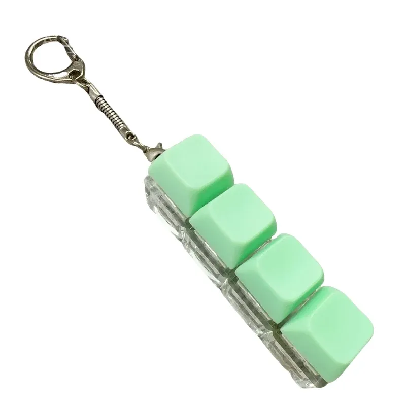Porte-clés keycap mécanique 1, 4 ou 9 touches, jouet fidget anti-stress pour enfants 12