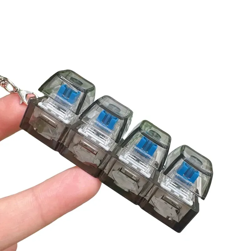 Porte-clés keycap mécanique 1, 4 ou 9 touches, jouet fidget anti-stress pour enfants 7