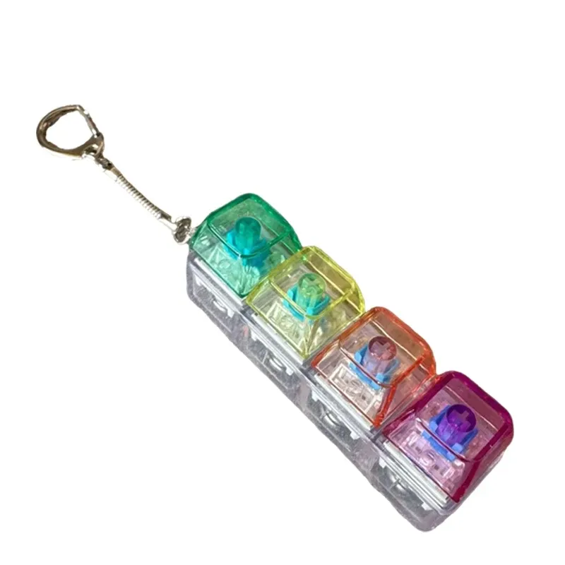 Porte-clés keycap mécanique 1, 4 ou 9 touches, jouet fidget anti-stress pour enfants 9