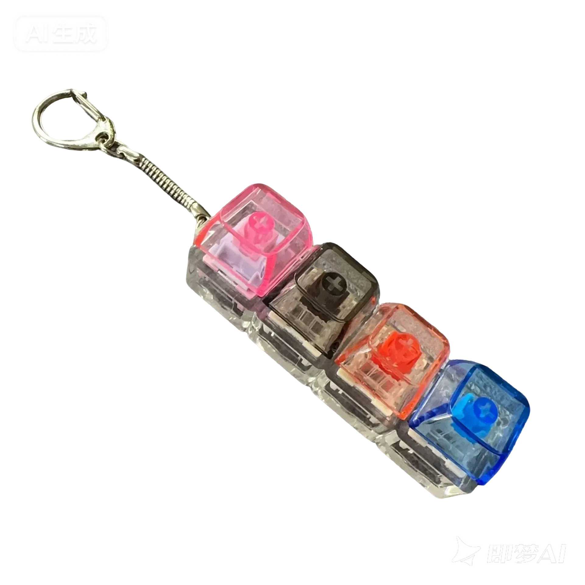 Porte-clés keycap mécanique 1, 4 ou 9 touches, jouet fidget anti-stress pour enfants 10