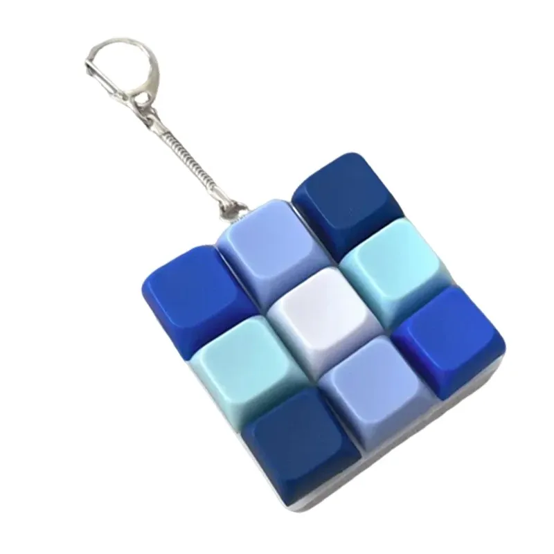 Porte-clés keycap mécanique 1, 4 ou 9 touches, jouet fidget anti-stress pour enfants 15