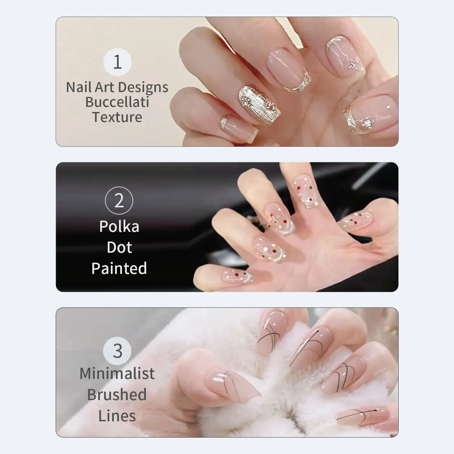 Stylo multifonctionnel 7 pointes pour nail art, outil de tracé de lignes et de texture, brosse à ongles pliable 3