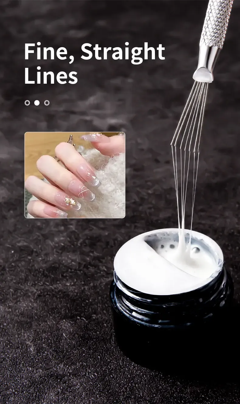 Création nail art avec outil de tréfilage
