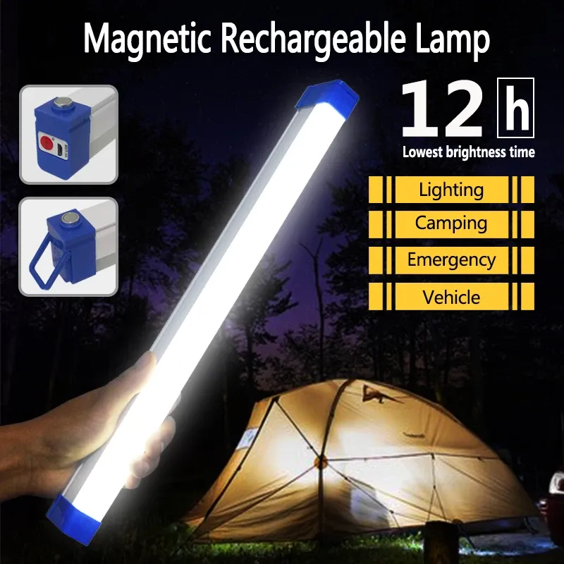Tube LED rechargeable magnétique en situation d'utilisation