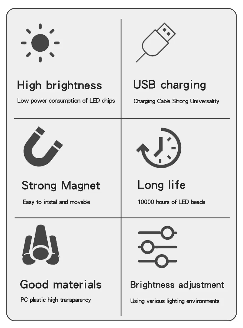 Tube LED magnétique fixé sur une surface métallique