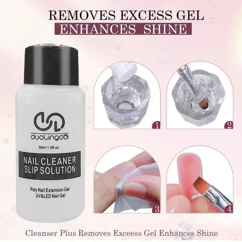 Ongles en gel réalisés avec le kit polygel