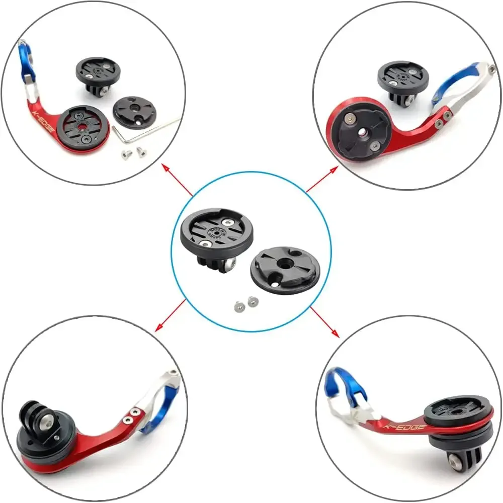 Adaptateur Garmin vers GoPro, compatible avec support Garmin mâle/femelle, base de fixation pour caméra ou lumière de vélo 5