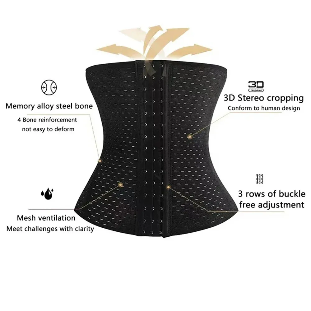 Gaine amincissante noire pour femme, corset galbant post-partum 2