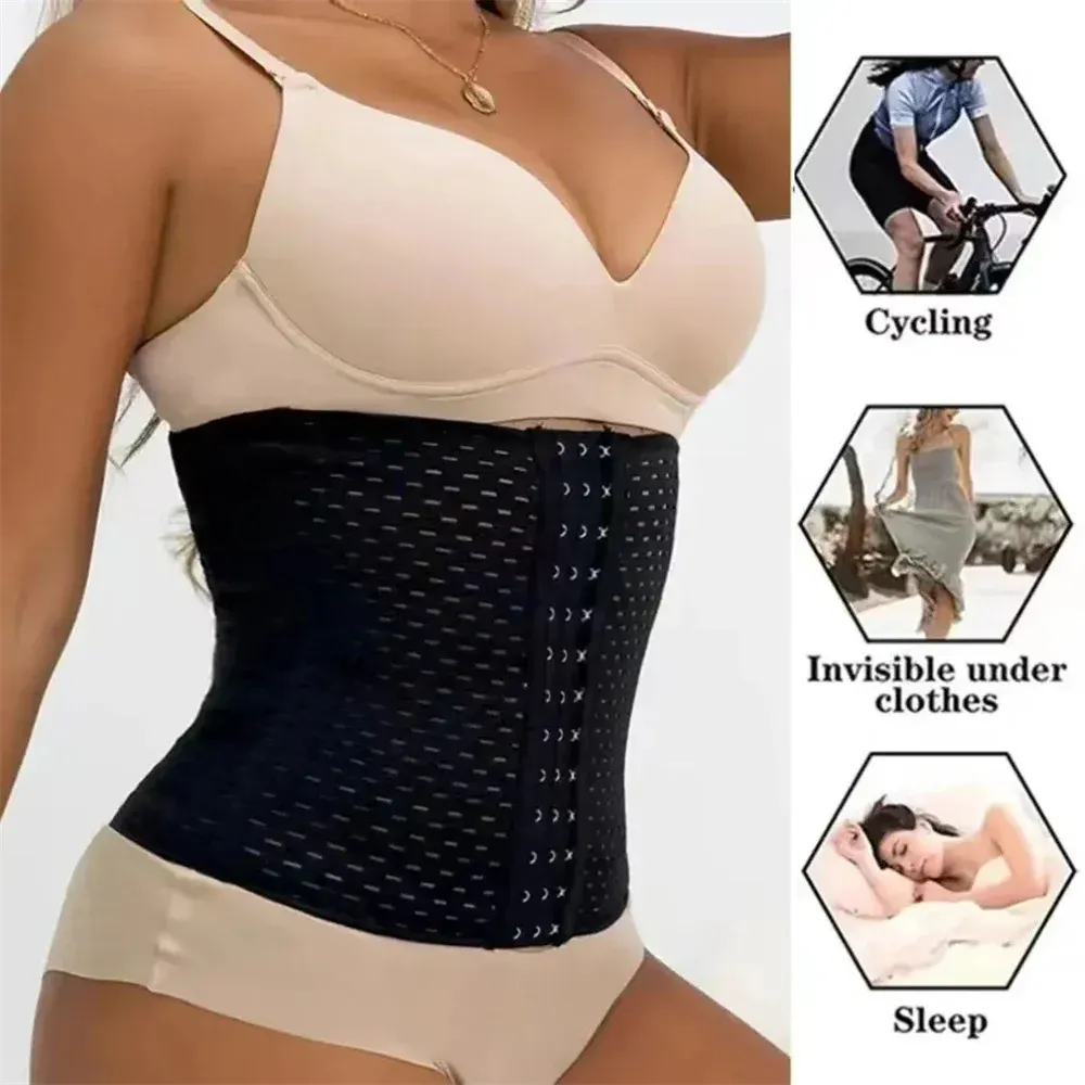 Gaine amincissante noire pour femme, corset galbant post-partum 4