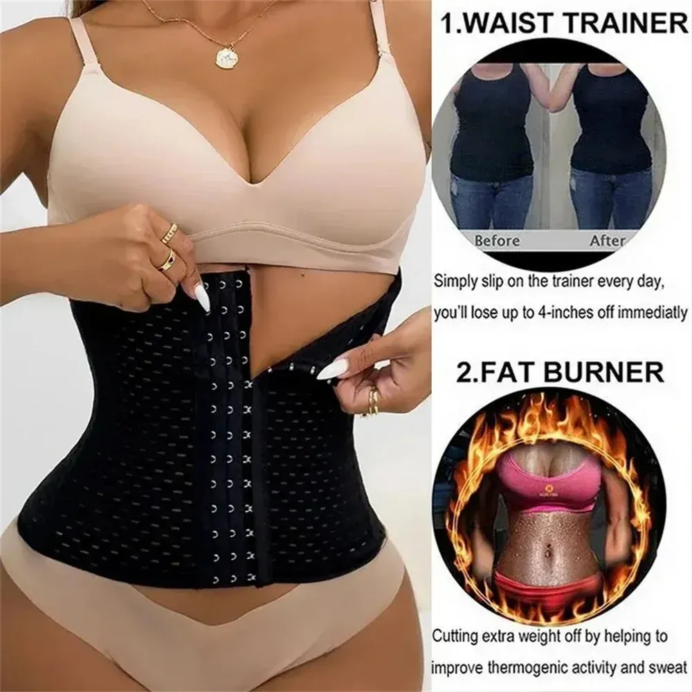 Gaine amincissante noire pour femme, corset galbant post-partum 5