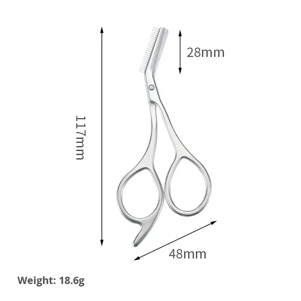 Ciseaux de précision pour sourcils en acier inoxydable avec peigne 6