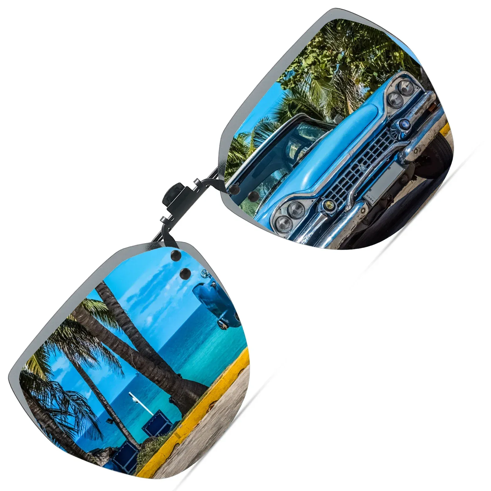 VEITHDIA Lunettes de soleil polarisées à clipser pour la pêche et l'extérieur, sans bords, verres TAC avec protection UV400, B11