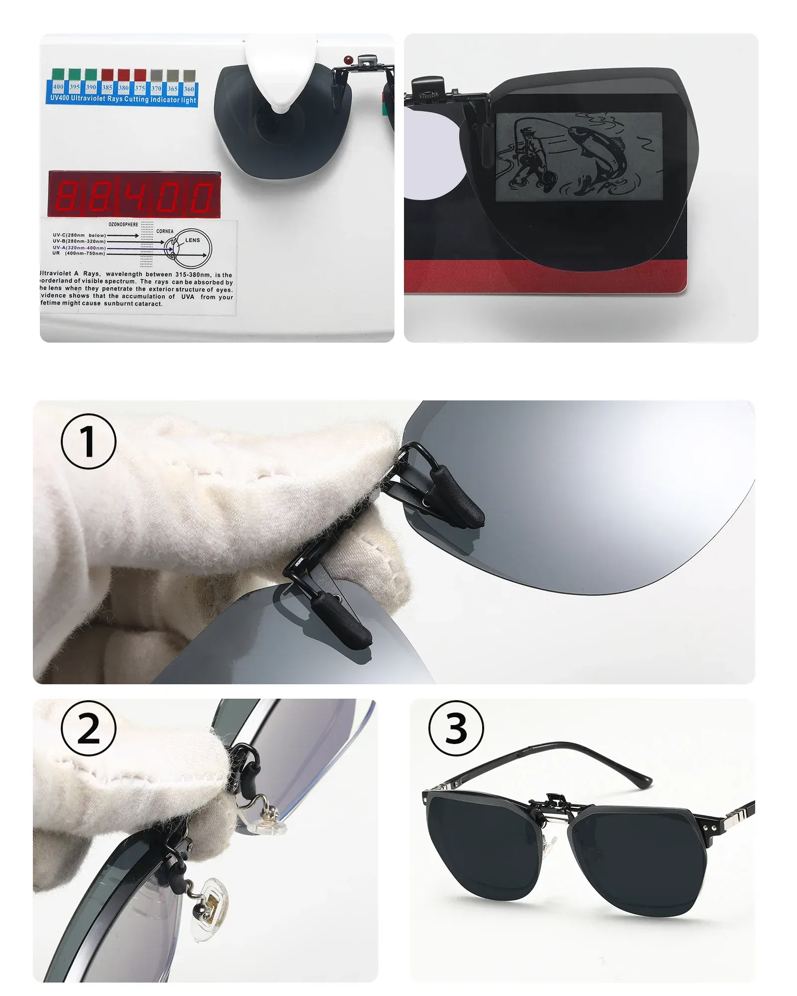 Lunettes de soleil polarisées, style contemporain