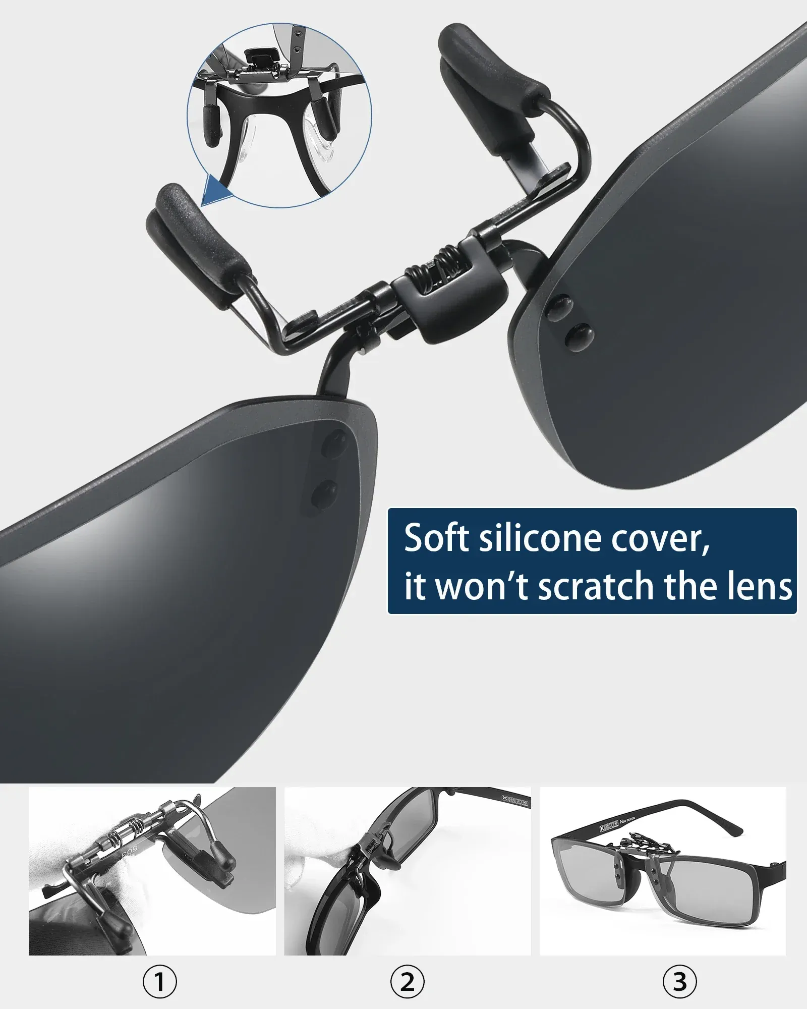 Lunettes de soleil polarisées, vue de face