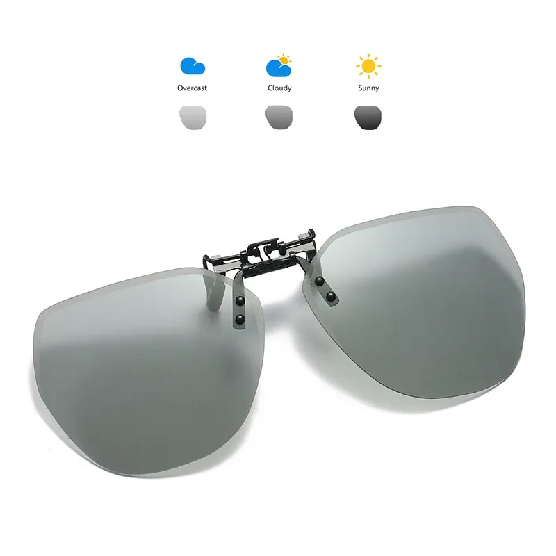 VEITHDIA Lunettes de soleil polarisées à clipser pour la pêche et l'extérieur, sans bords, verres TAC avec protection UV400, B11 12