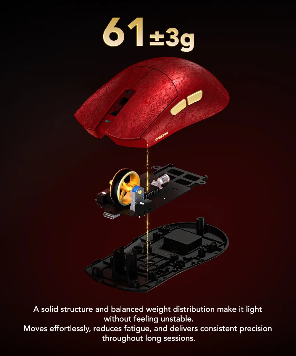 Souris KYSONA Jupiter X Ultra, vue de profil