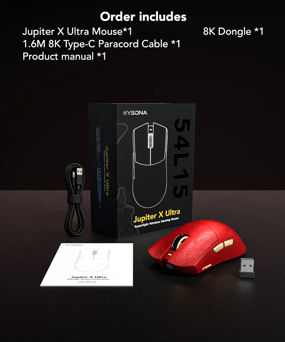 Détails des boutons de la souris KYSONA Jupiter X Ultra