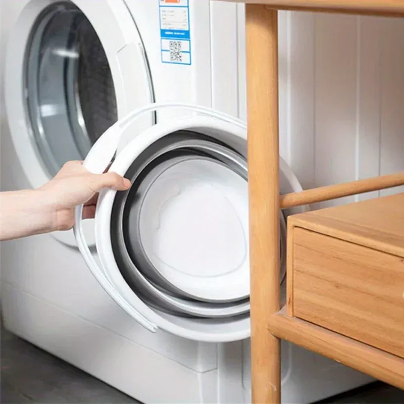 Seau pliable multi-usage 3 L, format compact : idéal pour le lavage de voiture, le camping et la pêche 4