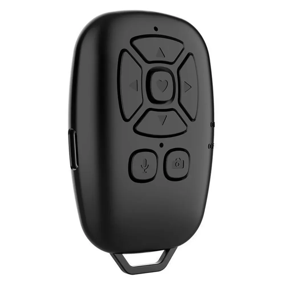 Télécommande Bluetooth pour smartphone, déclencheur photo à distance, fonction de rotation de page pour lecture de vidéos 3