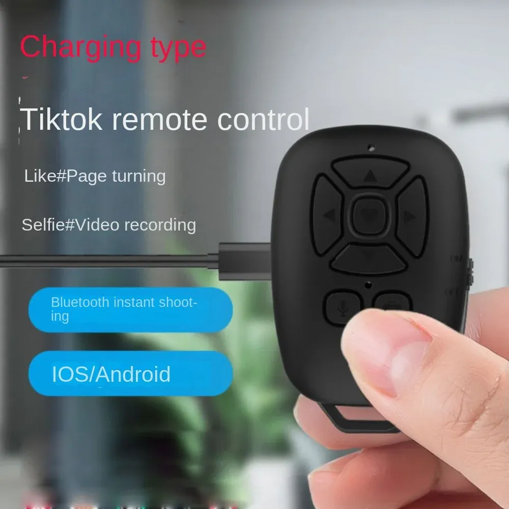 Télécommande Bluetooth pour smartphone, déclencheur photo à distance, fonction de rotation de page pour lecture de vidéos 6