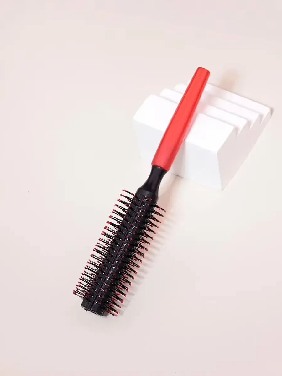 Peigne cylindrique antistatique à poils pour cheveux bouclés, en nylon, conçu pour perruques en cheveux naturels 5