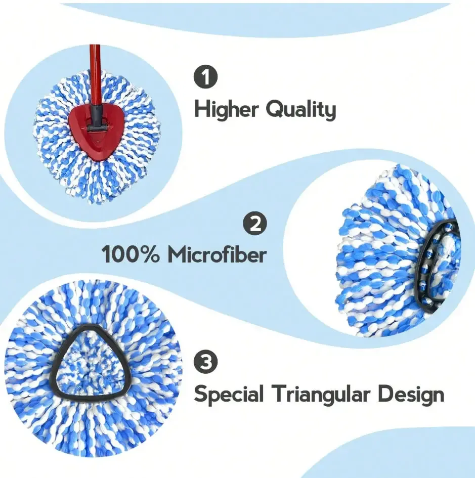 Tête de rechange en microfibre pour nettoyage de sols