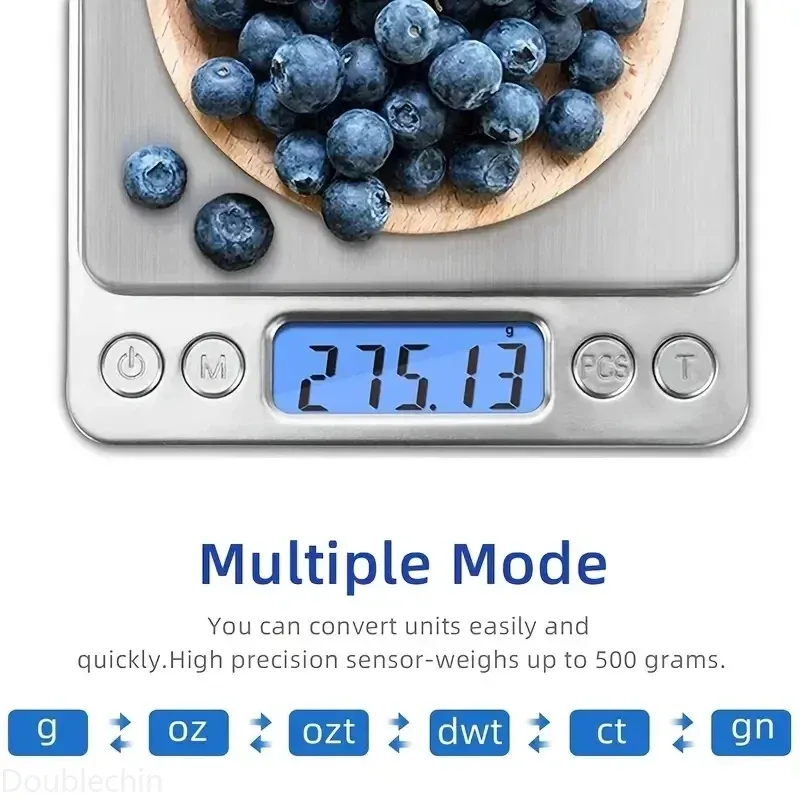 Balance de cuisine numérique en acier inoxydable avec écran LCD 4