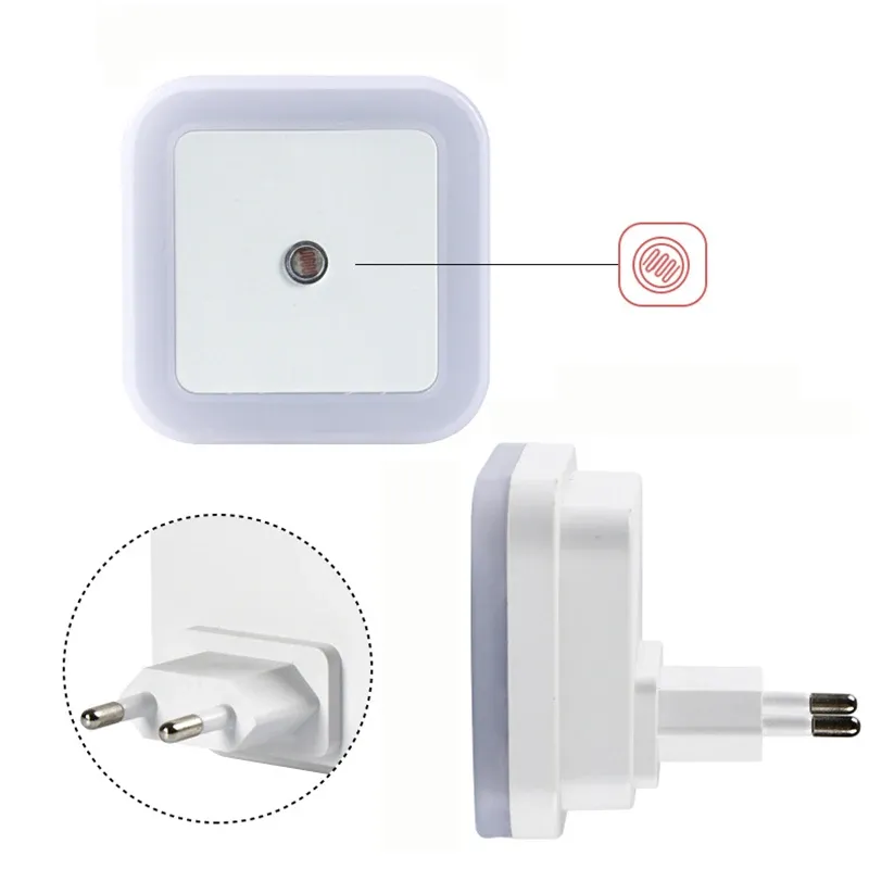 Veilleuse LED sans fil à capteur, mini modèle avec prise UE/US, pour chambre d'enfant, chambre et salon 5