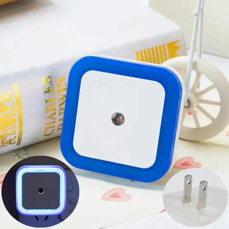 Veilleuse LED sans fil à capteur, mini modèle avec prise UE/US, pour chambre d'enfant, chambre et salon 7