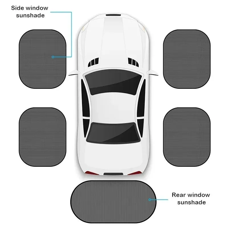Pare-soleil de fenêtre latérale pour voiture, lot de 4, protection solaire pour enfants 3