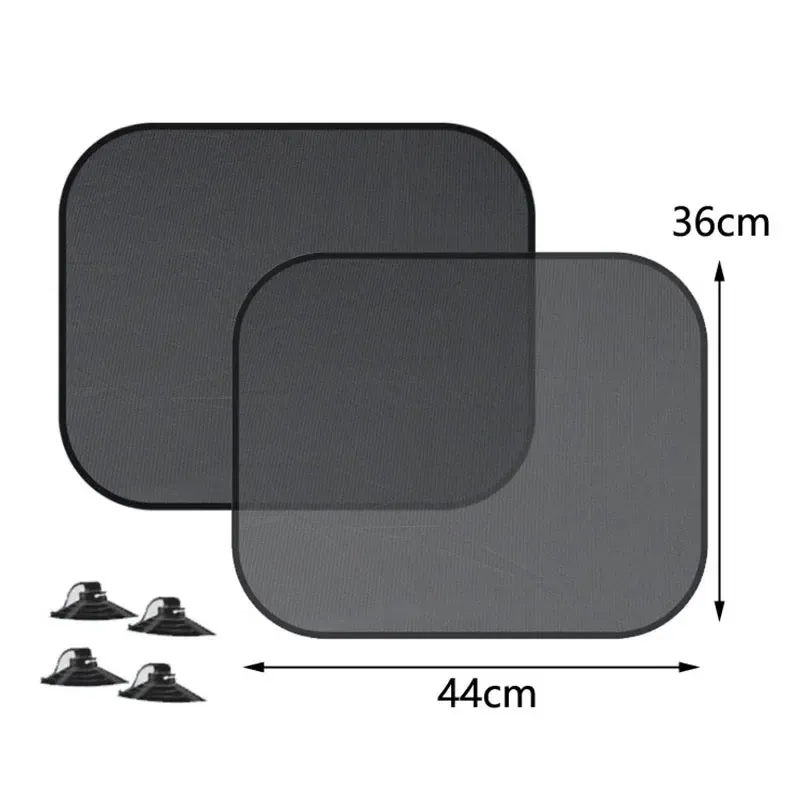 Pare-soleil de fenêtre latérale pour voiture, lot de 4, protection solaire pour enfants 10