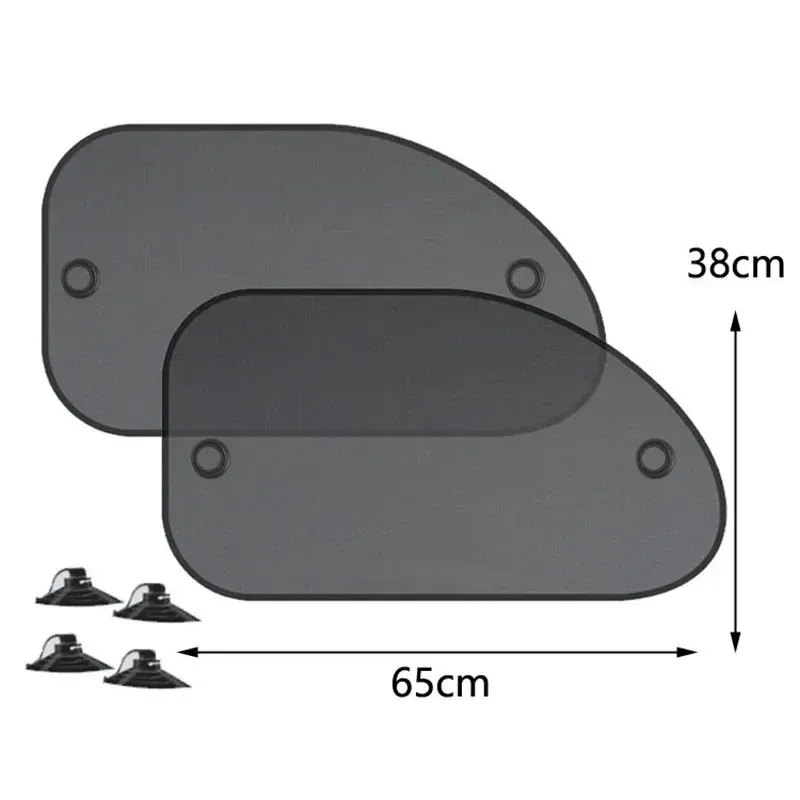 Pare-soleil de fenêtre latérale pour voiture, lot de 4, protection solaire pour enfants 9