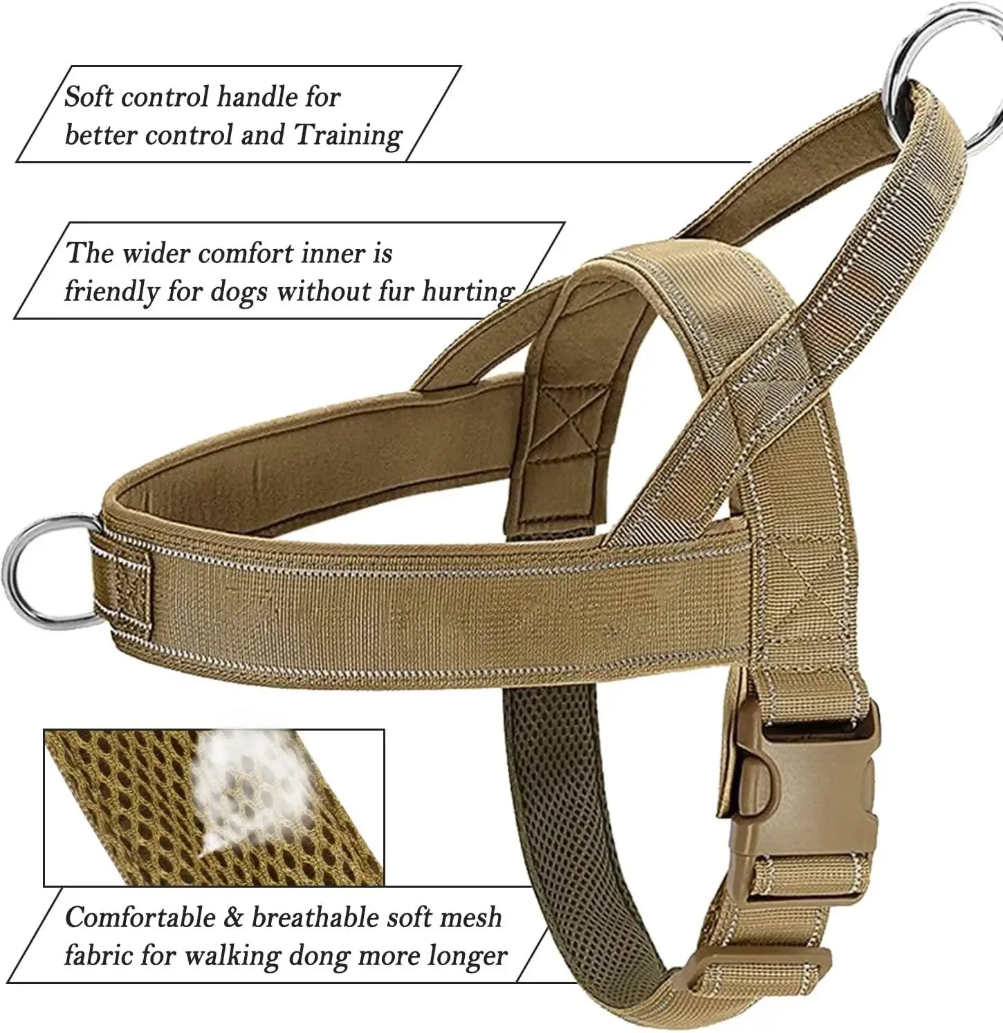 Harnais tactique pour chien de traction, style gilet, pour Golden Retriever 4