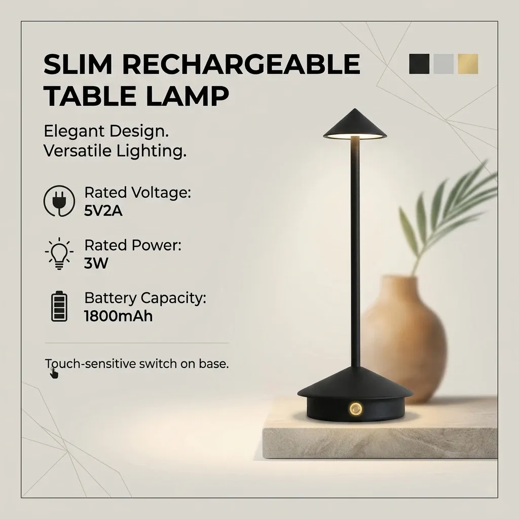 Lampe de table sans fil en situation