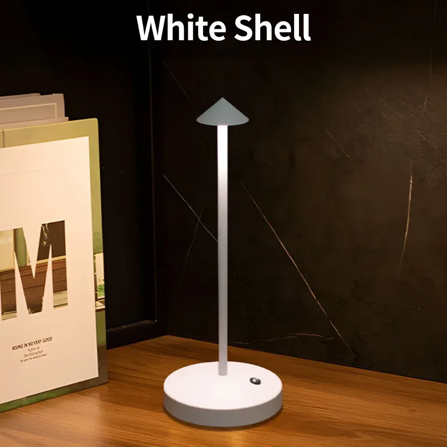 Lampe de table LED rechargeable à capteur tactile, 3 températures de couleur et gradation progressive, idéale pour restaurant, bar et chambre 7