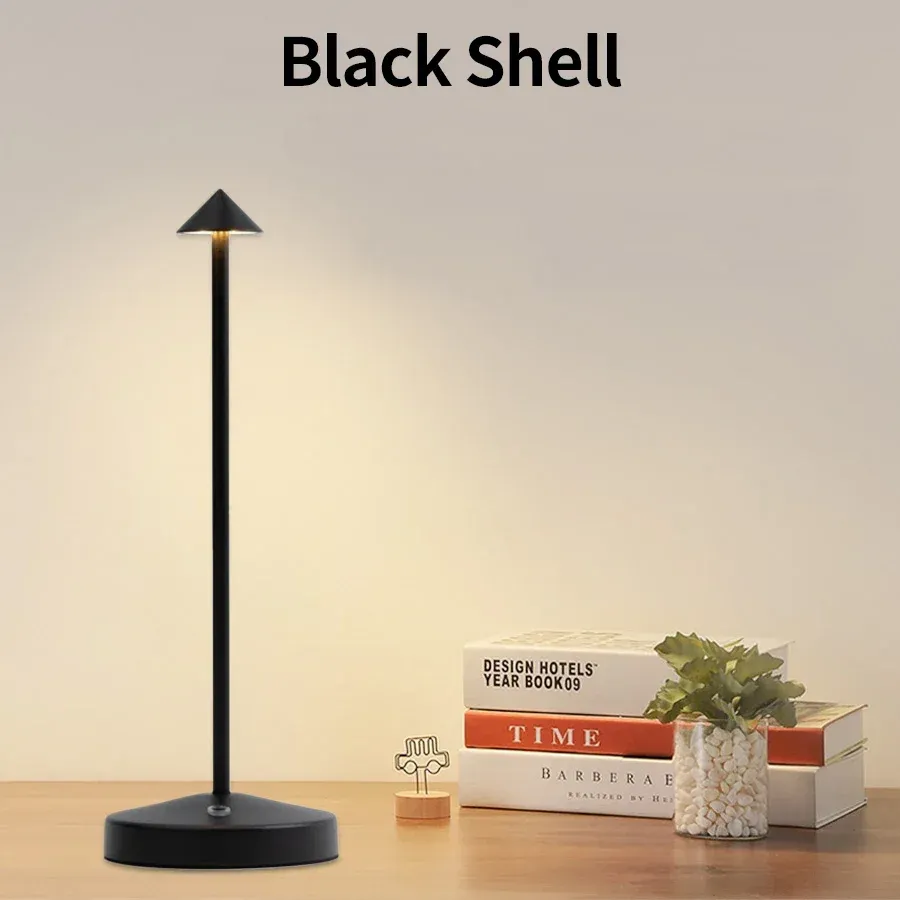 Lampe de table LED rechargeable à capteur tactile, 3 températures de couleur et gradation progressive, idéale pour restaurant, bar et chambre 9