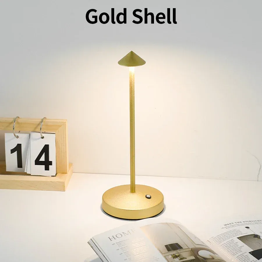 Lampe de table LED rechargeable à capteur tactile, 3 températures de couleur et gradation progressive, idéale pour restaurant, bar et chambre 10