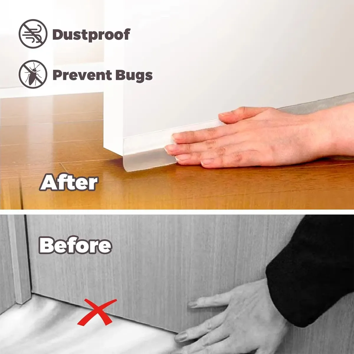 Bande d'étanchéité installée sur une fenêtre