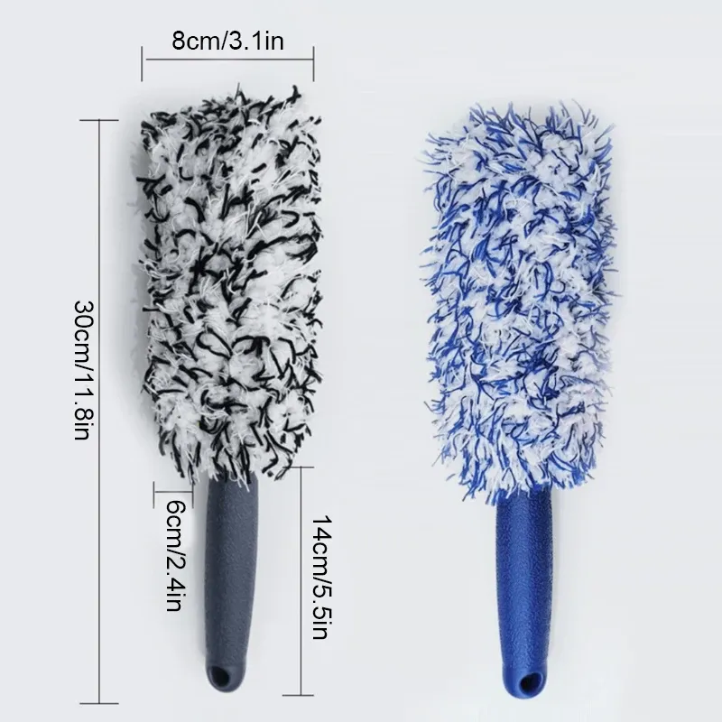 Brosse portable pour jante de roue de voiture en peluche SEAMETAL, outil de lavage et de nettoyage pour le détaillage automobile 6